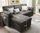 Sofa Bed, Sleeper Sofa with Storage Chaise-2 in 1 Pull Out Couch Bed for Living Room, Sectional Couch with Pull Out Bed Gray