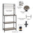 5-Tier Baker'S Rack with 10 Hooks, Industrial Microwave Oven Stand Kitchen Island Cart Storage Shelf, Wash Gray