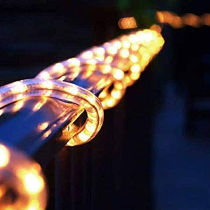 110V 2-Wire Waterproof LED Rope Light Kit for Versatile Outdoor Background and Decorative Lighting (Warm White, 150 Feet)