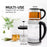 7-Cup 1.7 L Silver Glass Electric Kettle with Prontofill Technology-Fill up with Lid On