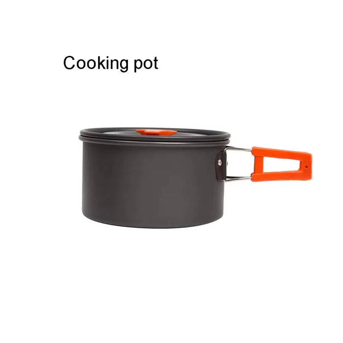 Camping Cookware Kit Outdoor Cooking Set Aluminum Equipment Outdoor Pot Travel Tableware Kitchen Hiking Picnic BBQ