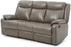 Ward Faux Leather Double Reclining Sofa in Gray