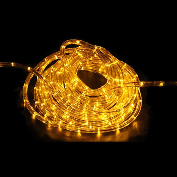 110V 2-Wire Waterproof LED Rope Light Kit for Versatile Outdoor Background and Decorative Lighting (Warm White, 150 Feet)