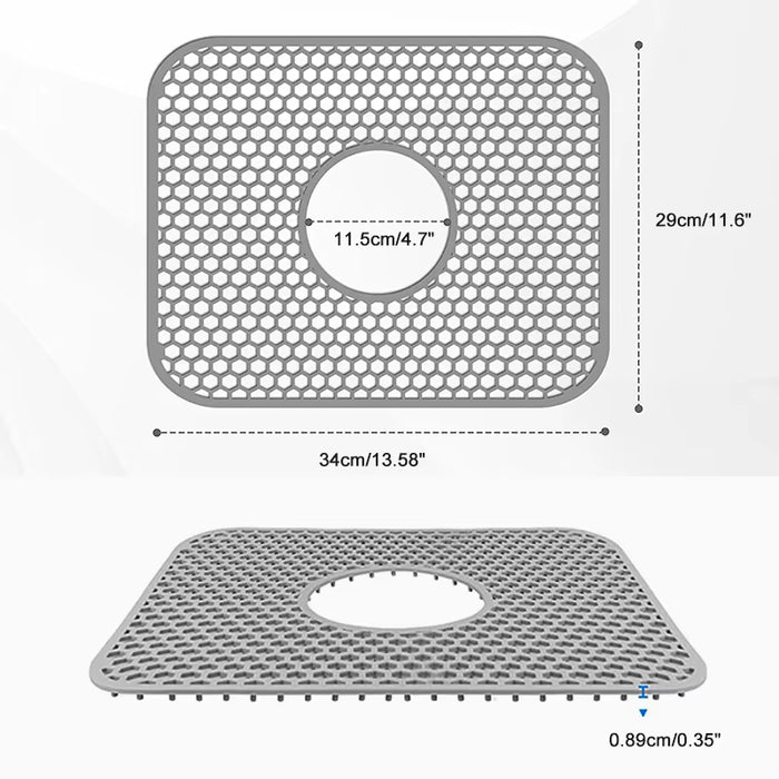 Sink Protectors for Kitchen Sink,Sink Mat,Grid Silicone Kitchen Sink Mat for Bottom of Stainless Steel Sink,Heat Resistant Mat