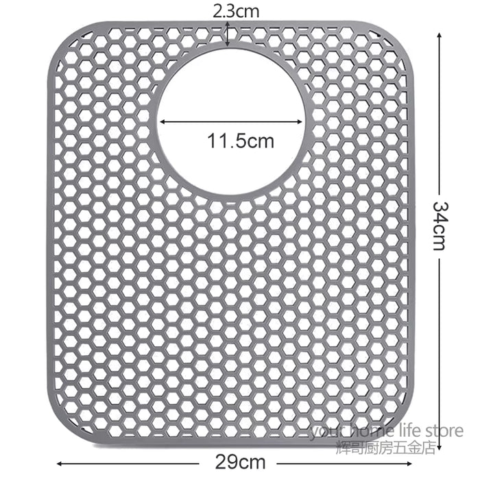 Sink Protectors for Kitchen Sink,Sink Mat,Grid Silicone Kitchen Sink Mat for Bottom of Stainless Steel Sink,Heat Resistant Mat