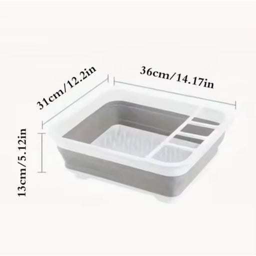 Dish Drainer Rack Storage Utensil Holder Foldable Collapsible Plate Drainer Organizer Caravan Camper Camping Accessories