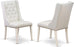 7 Piece Modern Dining Table Set Consist of a Rectangle Wooden Table and 6 Light Grey Faux Leather Upholstered Chairs, 36X60 Inch, Linen White