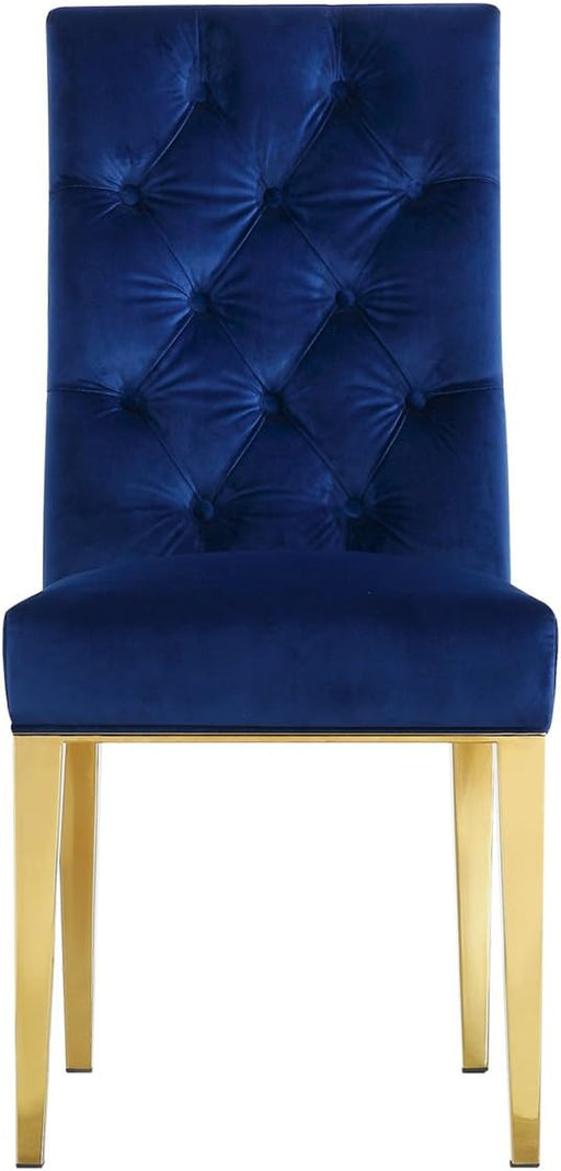 Capri Velvet Dining Chair, Set of 2, Navy