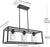 Farmhouse 3-Light Kitchen Island Chandelier with Black Pendant and Clear Glass Shade, Rectangle Hanging Lighting Fixture for Dining Room