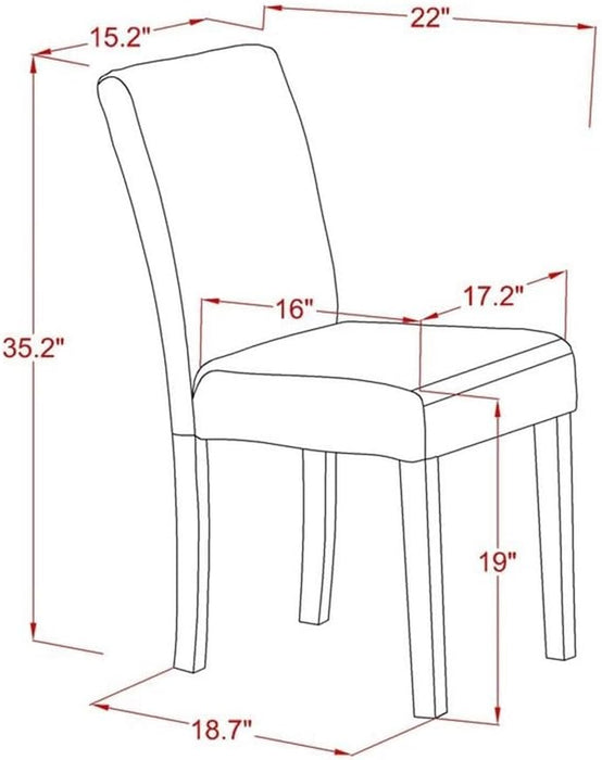 X776AB747-7 7 Piece Dinette Set Consist of a Rectangle Dining Room Table with X-Legs and 6 Light Sable Linen Fabric Upholstered Chairs, 36X60 Inch, Multi-Color