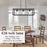 Farmhouse 3-Light Kitchen Island Chandelier with Black Pendant and Clear Glass Shade, Rectangle Hanging Lighting Fixture for Dining Room