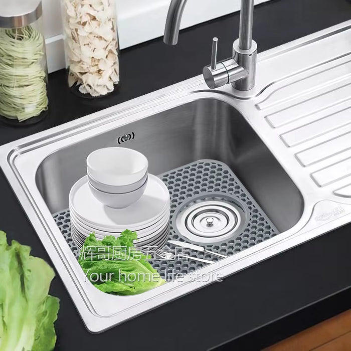 Sink Protectors for Kitchen Sink,Sink Mat,Grid Silicone Kitchen Sink Mat for Bottom of Stainless Steel Sink,Heat Resistant Mat