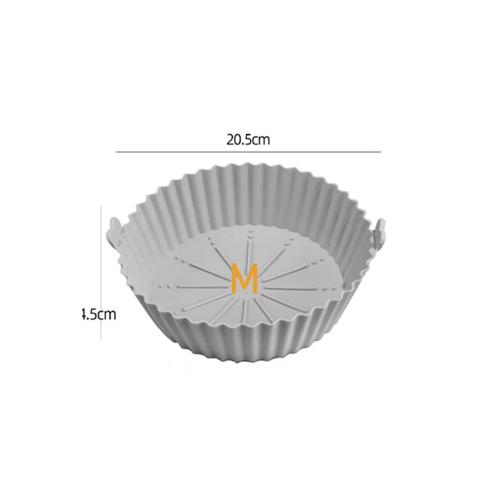 Air Fryer Silicone Basket Tray 20/23Cm round Square 4/5/6/8 Liters XXL Shape Airfryer Case Protector Pan Mold Liner