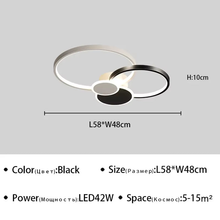 Modern LED Ceiling Light for Living Room Dining Room Hall Bedroom Dimming Luxury Chandelier Indoor Decor Lighting Fixture Luster