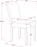 V076AB015-5 5 Piece Dining Set Includes a Rectangle Dining Room Table with V-Legs and 4 Baby Blue Linen Fabric Upholstered Parson Chairs, 36X60 Inch, Multi-Color