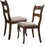 Best Master Alice Polyester Fabric Dining Side Chair in Vintage Brown (Set of 2)
