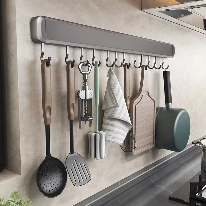 Wall Mounted Kitchen Cabinet Storage Rack Spoon Holder Spatula Organizer Shelves Cutting Board Shelf Kitchen Utensil Accessories