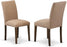 X776AB747-7 7 Piece Dinette Set Consist of a Rectangle Dining Room Table with X-Legs and 6 Light Sable Linen Fabric Upholstered Chairs, 36X60 Inch, Multi-Color