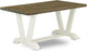 V076AB015-5 5 Piece Dining Set Includes a Rectangle Dining Room Table with V-Legs and 4 Baby Blue Linen Fabric Upholstered Parson Chairs, 36X60 Inch, Multi-Color
