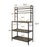 5-Tier Baker'S Rack with 10 Hooks, Industrial Microwave Oven Stand Kitchen Island Cart Storage Shelf, Wash Gray