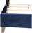 Julie Velvet Upholstered Full Bed in Navy Blue