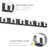 6 Lights Modern Black Vanity Light up and down Black LED Vanity Light Fixtures Bathroom Wall Light over Mirror 6000K