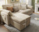 Sofa Bed, Sleeper Sofa with Storage Chaise, Pull Out Couch for Living Room, Beige Chenille