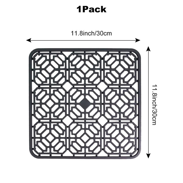 Sink Protectors for Kitchen Sink,Sink Mat,Grid Silicone Kitchen Sink Mat for Bottom of Stainless Steel Sink,Heat Resistant Mat