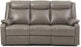 Ward Faux Leather Double Reclining Sofa in Gray