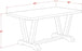 V076AB015-5 5 Piece Dining Set Includes a Rectangle Dining Room Table with V-Legs and 4 Baby Blue Linen Fabric Upholstered Parson Chairs, 36X60 Inch, Multi-Color