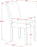 V076AB015-5 5 Piece Dining Set Includes a Rectangle Dining Room Table with V-Legs and 4 Baby Blue Linen Fabric Upholstered Parson Chairs, 36X60 Inch, Multi-Color