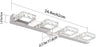 24.4 Inch Crystal Vanity Lights Modern LED Vanity Lights for Bathroom Lighting Fixtures Modern Bathroom Wall Light (5500K White Light)