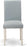 V076AB015-5 5 Piece Dining Set Includes a Rectangle Dining Room Table with V-Legs and 4 Baby Blue Linen Fabric Upholstered Parson Chairs, 36X60 Inch, Multi-Color