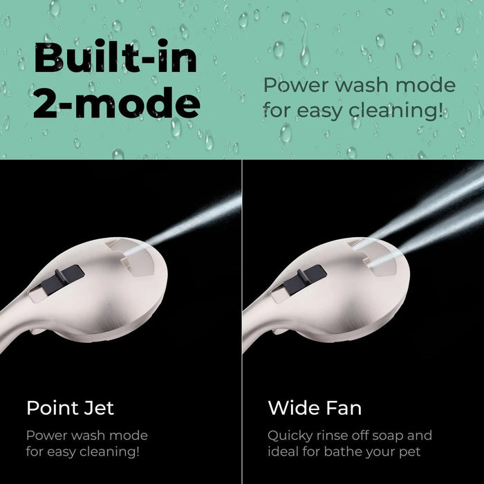 High Pressure Shower Head with Handheld 8 Spray Settings High Flow Removable