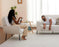 89 Inch Sofa, 3 Chairs and Sofa Set, Sofa Couch with Extra Deep Seats, White Corduroy