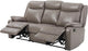 Ward Faux Leather Double Reclining Sofa in Gray