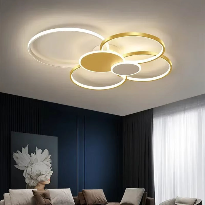 Modern LED Ceiling Light for Living Room Dining Room Hall Bedroom Dimming Luxury Chandelier Indoor Decor Lighting Fixture Luster